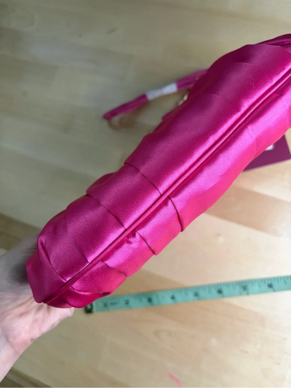 NWT Lulu Townsend Hot Pink Satin Clutch